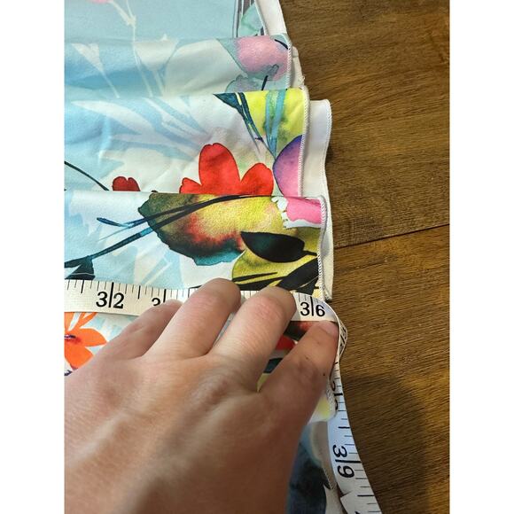 Derhy Big Flowers Dress Multi-Colored Colorful Summer Wedding Sleeveless Medium - Picture 6 of 10